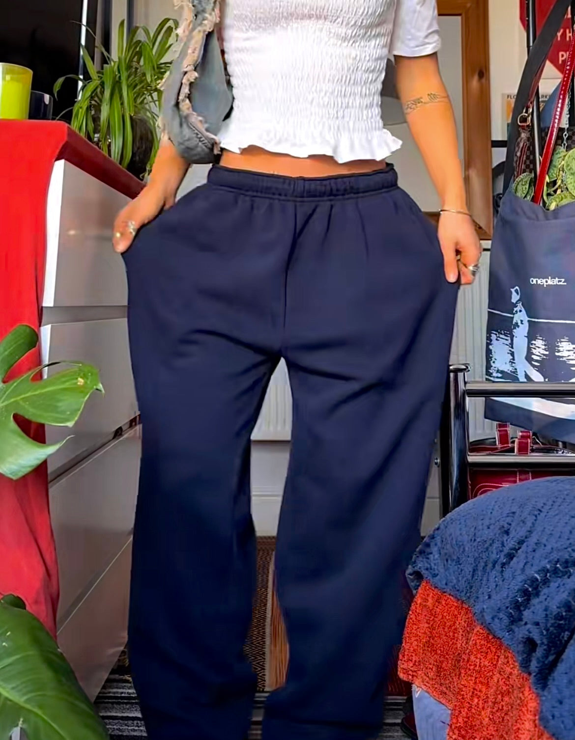 blue on navy star tracksuit