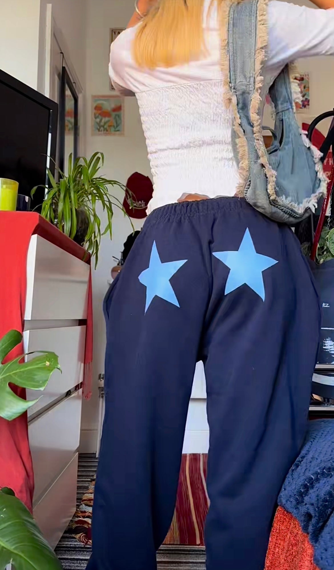Blue on Navy Star Joggers
