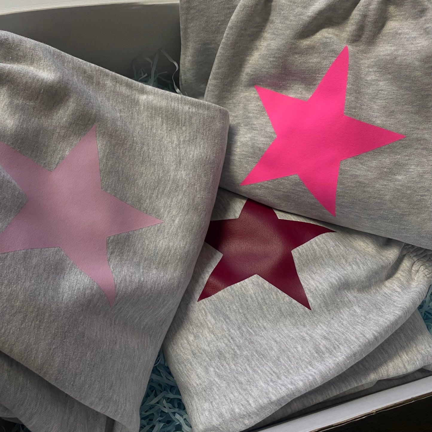 burgundy star joggers