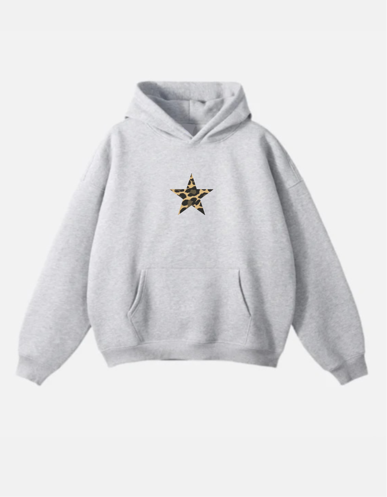 Black leopard star hoodie