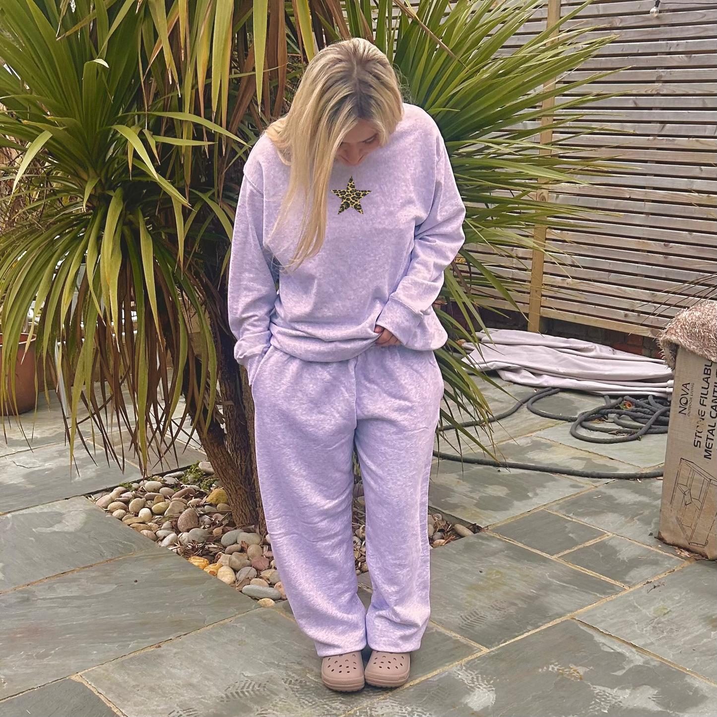 baby blue star joggers