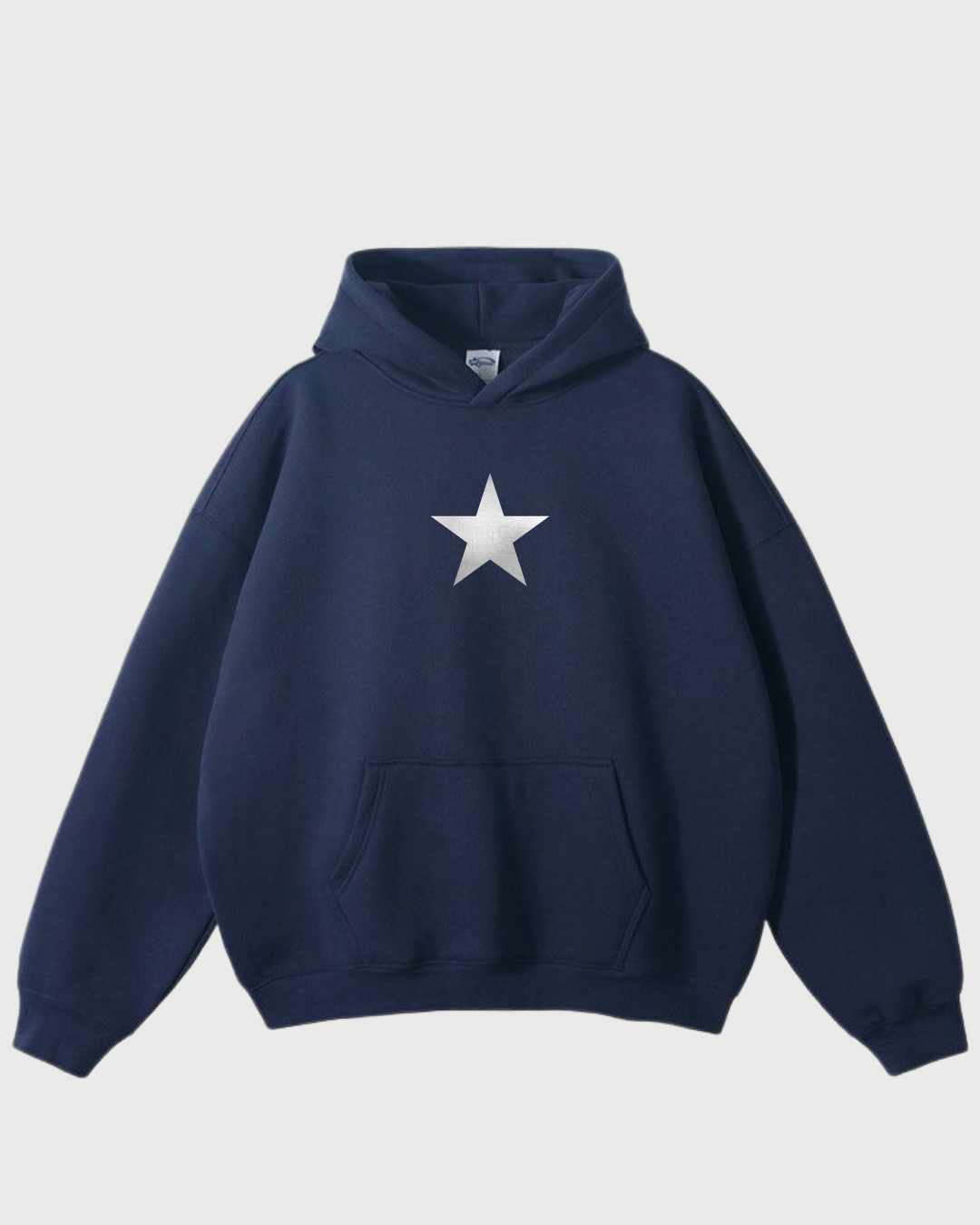 navy leopard star hoodie