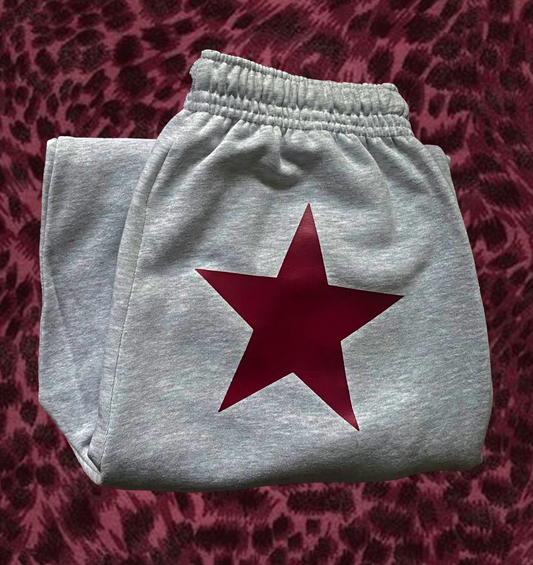 burgundy star tracksuit