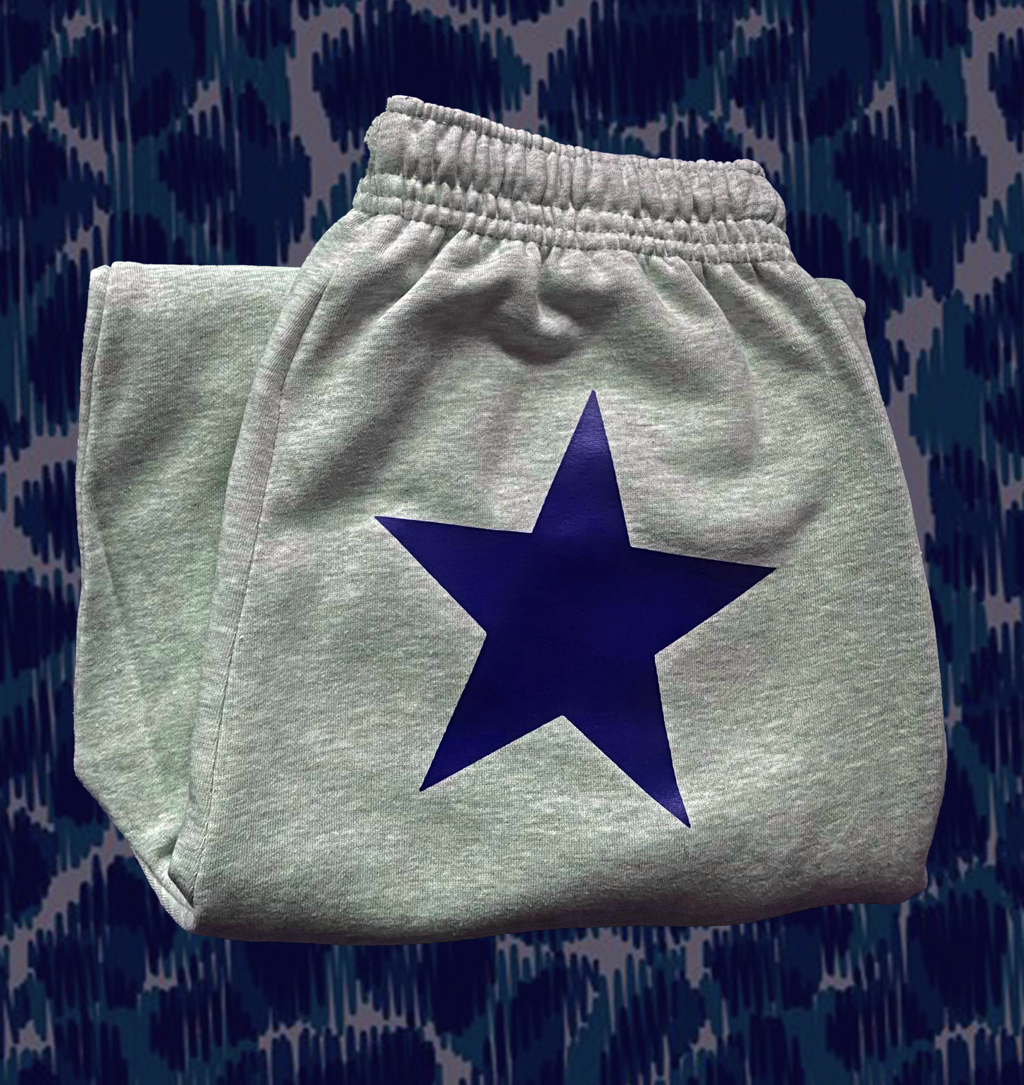 Navy Blue Print star joggers