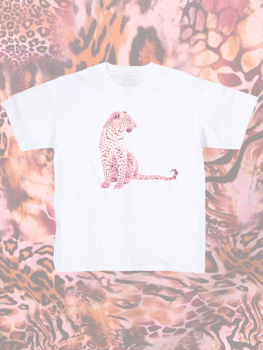 sunset leopard baby tee