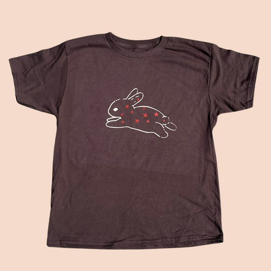 Brown Star Bunny Tee - Large