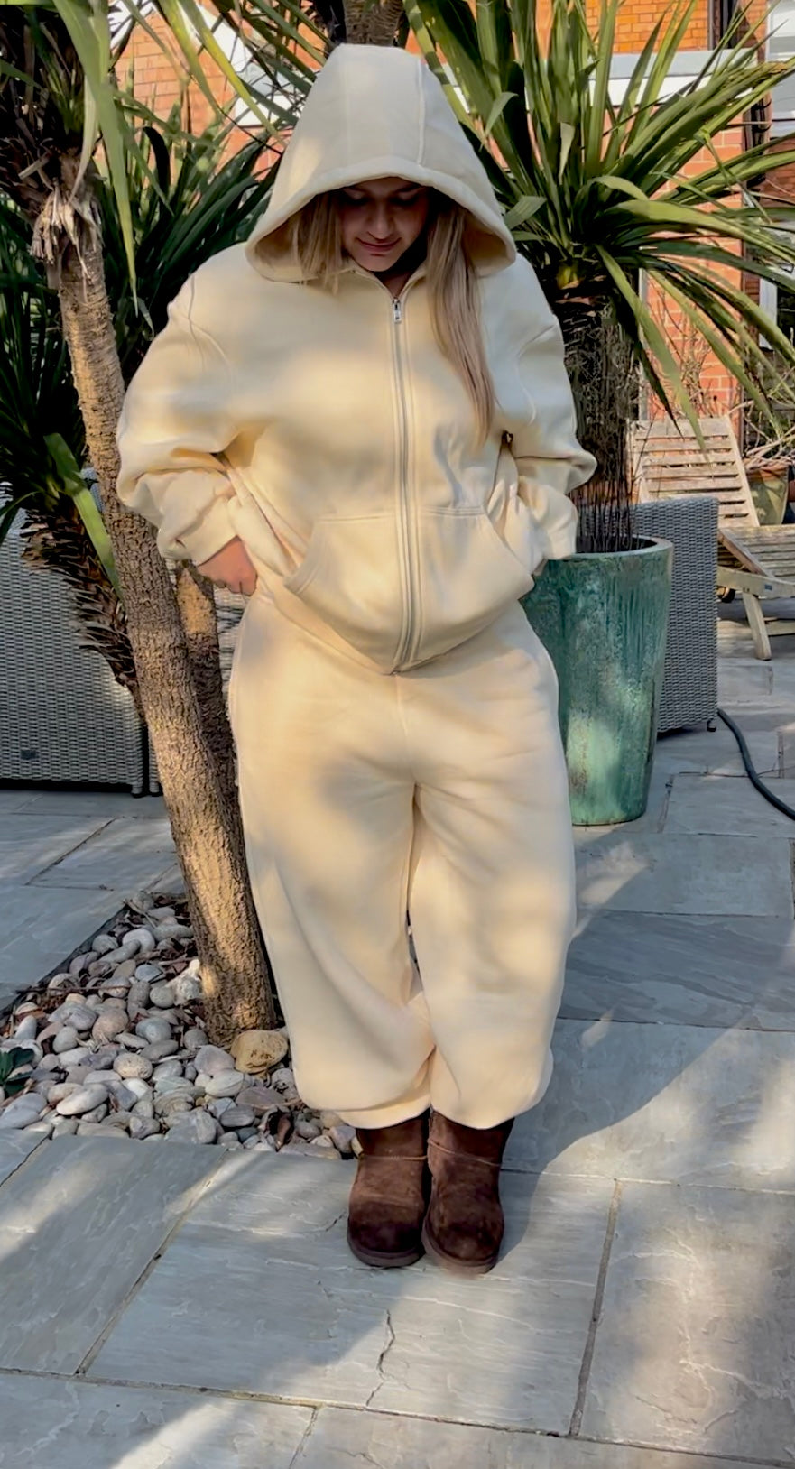 small cream blank tracksuit