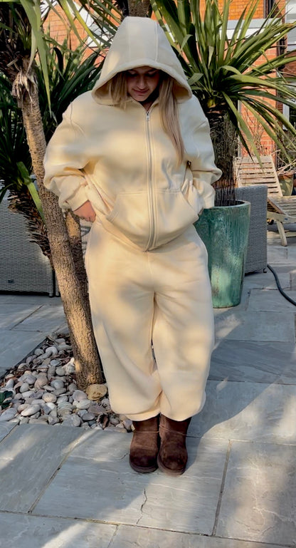 small cream blank tracksuit